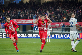 2023-12-10 - Dany Mota (AC Monza) goal celebrate during the Italian championship Serie A football match between AC Monza and Genoa CFC on December 10, 2023 at U-Power stadium in Monza, Italy - FOOTBALL - ITALIAN CHAMP - MONZA V GENOA - ITALIAN SERIE A - SOCCER