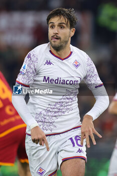 2023-12-10 - Luca Ranieri of Fiorentina in action during the Italian championship Serie A football match between AS Roma and ACF Fiorentina on December 10, 2023 at Stadio Olimpico in Rome, Italy - FOOTBALL - ITALIAN CHAMP - ROMA V FIORENTINA - ITALIAN SERIE A - SOCCER