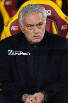 2023-12-10 - Jose' Mourinho head coach of Roma looks on during the Italian championship Serie A football match between AS Roma and ACF Fiorentina on December 10, 2023 at Stadio Olimpico in Rome, Italy - FOOTBALL - ITALIAN CHAMP - ROMA V FIORENTINA - ITALIAN SERIE A - SOCCER