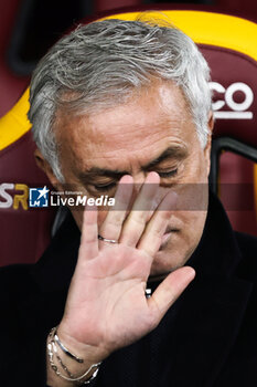 2023-12-10 - Jose' Mourinho head coach of Roma during the Italian championship Serie A football match between AS Roma and ACF Fiorentina on December 10, 2023 at Stadio Olimpico in Rome, Italy - FOOTBALL - ITALIAN CHAMP - ROMA V FIORENTINA - ITALIAN SERIE A - SOCCER