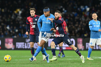 2023-12-16 - Natan of SSC Napoli competes for the ball with Nahitan Nandez of Cagliari Calcio during Serie A between SSC Napoli vs Cagliari Calcio at Diego Armando Maradona Stadium - SSC NAPOLI VS CAGLIARI CALCIO - ITALIAN SERIE A - SOCCER