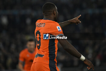 2023-12-17 - Marcus Thuram of F.C. Inter celebrates after scoring 0-2 during the 16th day of the Serie A Championship between S.S. Lazio - F.C. Inter, 17 December 2023 at the Olympic Stadium in Rome. - SS LAZIO VS INTER - FC INTERNAZIONALE - ITALIAN SERIE A - SOCCER