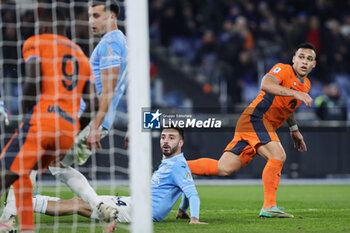 2023-12-17 - Lautaro Martinez of Internazionale scores 0-1 goal during the Italian championship Serie A football match between SS Lazio and FC Internazionale on December 17, 2023 at Stadio Olimpico in Rome, Italy - FOOTBALL - ITALIAN CHAMP - LAZIO V INTERNAZIONALE - ITALIAN SERIE A - SOCCER