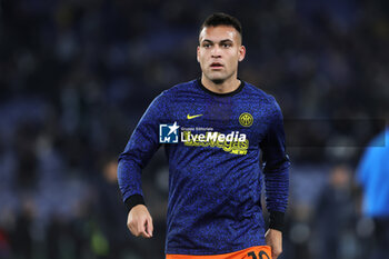 2023-12-17 - Lautaro Martinez of Internazionale during warm up before the Italian championship Serie A football match between SS Lazio and FC Internazionale on December 17, 2023 at Stadio Olimpico in Rome, Italy - FOOTBALL - ITALIAN CHAMP - LAZIO V INTERNAZIONALE - ITALIAN SERIE A - SOCCER