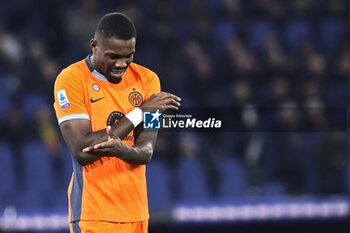 2023-12-17 - Marcus Thuram of Internazionale reacts during the Italian championship Serie A football match between SS Lazio and FC Internazionale on December 17, 2023 at Stadio Olimpico in Rome, Italy - FOOTBALL - ITALIAN CHAMP - LAZIO V INTERNAZIONALE - ITALIAN SERIE A - SOCCER
