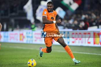 2023-12-17 - Marcus Thuram of Internazionale in action during the Italian championship Serie A football match between SS Lazio and FC Internazionale on December 17, 2023 at Stadio Olimpico in Rome, Italy - FOOTBALL - ITALIAN CHAMP - LAZIO V INTERNAZIONALE - ITALIAN SERIE A - SOCCER