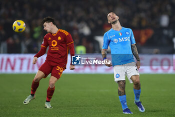 2023-12-23 - Matteo Politano of Napoli and Nicola Zalewski of Roma during the Italian championship Serie A football match between AS Roma and SSC Napoli on December 23, 2023 at Stadio Olimpico in Rome, Italy - FOOTBALL - ITALIAN CHAMP - ROMA V NAPOLI - ITALIAN SERIE A - SOCCER