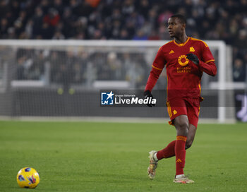 2023-12-30 - Evan Ndicka of As Roma during the Italian Serie A, football match between Juventus Fc and As Roma on 30 December 2023 at Allianz Stadium, Turin, Italy. Photo Nderim Kaceli - JUVENTUS FC VS AS ROMA - ITALIAN SERIE A - SOCCER