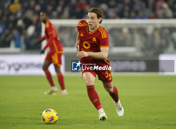2023-12-30 - Edoardo Bove of As Roma during the Italian Serie A, football match between Juventus Fc and As Roma on 30 December 2023 at Allianz Stadium, Turin, Italy. Photo Nderim Kaceli - JUVENTUS FC VS AS ROMA - ITALIAN SERIE A - SOCCER
