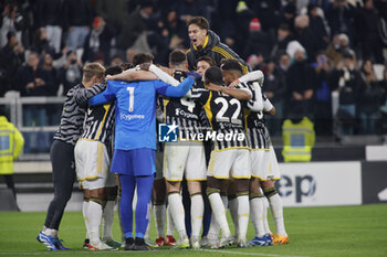 2023-12-30 - Juventus Fc players celebrating during the Italian Serie A, football match between Juventus Fc and As Roma on 30 December 2023 at Allianz Stadium, Turin, Italy. Photo Nderim Kaceli - JUVENTUS FC VS AS ROMA - ITALIAN SERIE A - SOCCER