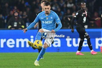 2023-12-29 - Gianluca Gaetano of SSC Napoli in action during Serie A between SSC Napoli vs AC Monza at Diego Armando Maradona Stadium - SSC NAPOLI VS AC MONZA - ITALIAN SERIE A - SOCCER