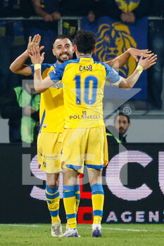2023-01-14 - Giuseppe Caso (Frosinone) celebrates after scoring the gol of 2-0 - FROSINONE CALCIO VS MODENA FC - ITALIAN SERIE B - SOCCER