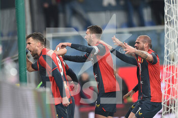 2023-01-16 - Team Genoa celebrates after scoring a goal - GENOA CFC VS VENEZIA FC - ITALIAN SERIE B - SOCCER