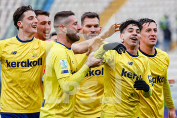 2023-01-21 - Romeo Giovannini (Modena) celebrates after scoring the gol of 2-0 - MODENA FC VS COSENZA CALCIO - ITALIAN SERIE B - SOCCER