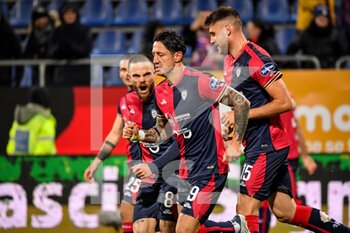 2023-01-27 - Gianluca Lapadula of Cagliari Calcio, Esultanza, Joy After scoring goal, - CAGLIARI CALCIO VS SPAL - ITALIAN SERIE B - SOCCER