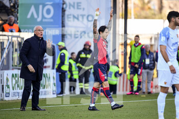 2023-02-11 - Gianluca Lapadula of Cagliari Calcio, Esultanza, Joy After scoring goal, - CAGLIARI CALCIO VS BENEVENTO CALCIO - ITALIAN SERIE B - SOCCER