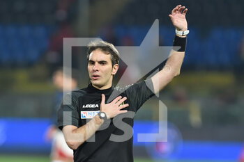 2023-02-24 - The referee Alberto Santoro during warmup - AC PISA VS AC PERUGIA - ITALIAN SERIE B - SOCCER