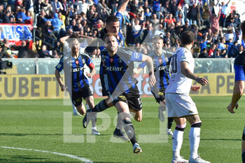 2023-03-04 - Giuseppe Sibilli (Pisa) celebrates - AC PISA VS PALERMO FC - ITALIAN SERIE B - SOCCER