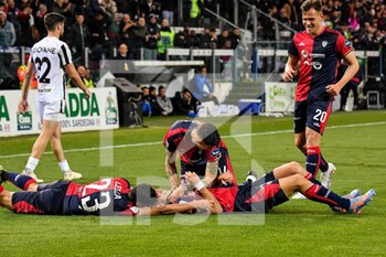 2023-03-10 - Gabriele Zappa of Cagliari Calcio, Esultanza, Joy After scoring goal, - CAGLIARI CALCIO VS ASCOLI CALCIO - ITALIAN SERIE B - SOCCER