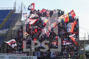 18/03/2023 - Genoa fans show their supportduring Brescia FC vs Genoa CFC, 30° Serie BKT 2022-23 game at Mario Rigamonti stadium in Brescia, Italy, on March 18, 2023. - BRESCIA CALCIO VS GENOA CFC - SERIE B - CALCIO