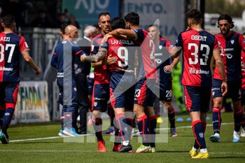 2023-04-01 - Gianluca Lapadula of Cagliari Calcio, Esultanza, Joy After scoring goal, - CAGLIARI CALCIO VS FC SUDTIROL - ITALIAN SERIE B - SOCCER