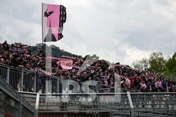 2023-05-01 - Supporters of Palermo during the Italian Serie BKT soccer match Como 1907 vs Palermo FC at the Comunale G. Sinigaglia stadium in Como, Italy, 1st of May 2023 - COMO 1907 VS PALERMO FC - ITALIAN SERIE B - SOCCER