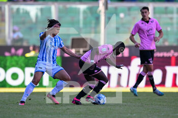 2023-05-06 - Spal’s Alessandro Tripaldelli and Palermo’s Claudio Gomes in action during the Italian Serie BKT soccer match Palermo FC vs. SPAL at the Renzo Barbera stadium in Palermo, Italy, 6th of May 2023 - PALERMO FC VS SPAL - ITALIAN SERIE B - SOCCER