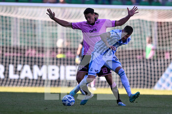 2023-05-06 - Spal’s Nicola Rauti and Palermo’s Ionuț Nedelcearu  in action during the Italian Serie BKT soccer match Palermo FC vs. SPAL at the Renzo Barbera stadium in Palermo, Italy, 6th of May 2023 - PALERMO FC VS SPAL - ITALIAN SERIE B - SOCCER