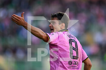 2023-05-06 - Palermo’s Jacopo Segre shows his disappointment to the linesmen after a fault recieved during the Italian Serie BKT soccer match Palermo FC vs. SPAL at the Renzo Barbera stadium in Palermo, Italy, 6th of May 2023 - PALERMO FC VS SPAL - ITALIAN SERIE B - SOCCER