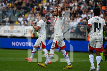 2023-05-13 - Perugia’s Tiago Casasola shows his disappointment after missing goal during the Italian Serie BKT soccer match Venezia FC vs. Perugia at the Pier Luigi Penzo stadium in Venice, Italy, 13th of May 2023 - VENEZIA FC VS AC PERUGIA - ITALIAN SERIE B - SOCCER