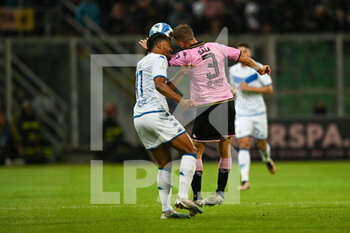 2023-05-19 - Palermo’s Marco Sala defending against Brescia’s Florian Ayé during the Italian Serie BKT soccer match Palermo FC vs. Brescia at the Renzo Barbera stadium in Palermo, Italy, 19th of May 2023 - PALERMO FC VS BRESCIA CALCIO - ITALIAN SERIE B - SOCCER