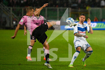 2023-05-19 - Palermo’s Marco Sala and Brescia’s Adryan Oliveira Tavares during the Italian Serie BKT soccer match Palermo FC vs. Brescia at the Renzo Barbera stadium in Palermo, Italy, 19th of May 2023 - PALERMO FC VS BRESCIA CALCIO - ITALIAN SERIE B - SOCCER