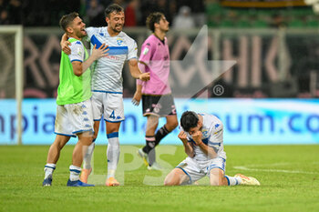 2023-05-19 - Happiness of Brescia to goes on Play-out during the Italian Serie BKT soccer match Palermo FC vs. Brescia at the Renzo Barbera stadium in Palermo, Italy, 19th of May 2023 - PALERMO FC VS BRESCIA CALCIO - ITALIAN SERIE B - SOCCER