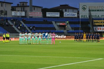 2023-05-19 - Minute's silence in memory of victims of flooded areas in Emilia Romagna - AC PISA VS SPAL - ITALIAN SERIE B - SOCCER