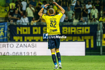 2023-08-26 - Luca Strizzolo (Modena) celebrates after scoring the gol of 1-0 - MODENA FC VS ASCOLI CALCIO - ITALIAN SERIE B - SOCCER