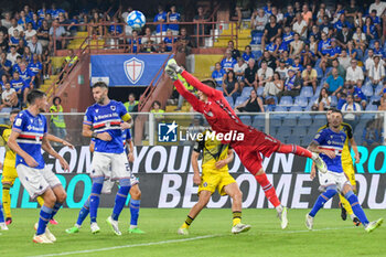 2023-08-25 - Filip Stankovic (Sampdoria) saves a goal - UC SAMPDORIA VS AC PISA - ITALIAN SERIE B - SOCCER