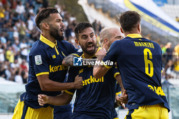 2023-09-02 - Luca Tremolada (Modena) celebrates after scoring the gol of 1-0 - MODENA FC VS AC PISA - ITALIAN SERIE B - SOCCER