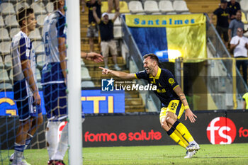 2023-09-02 - Luca Strizzolo (Modena) celebrates after scoring the gol of 2-0 - MODENA FC VS AC PISA - ITALIAN SERIE B - SOCCER