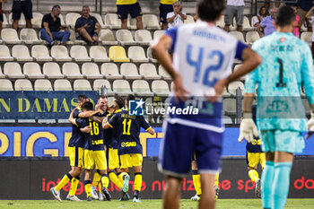 2023-09-02 - Luca Strizzolo (Modena) celebrates after scoring the gol of 2-0 - MODENA FC VS AC PISA - ITALIAN SERIE B - SOCCER