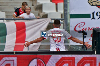 2023-09-24 - Ilias Koutsoupias (SSC Bari) celebrates after scoring a goal - SSC BARI VS US CATANZARO - ITALIAN SERIE B - SOCCER