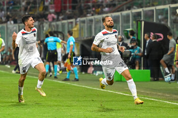 2023-09-22 - Happiness of Cosenza Calcio’s Luigi Canotto after scores a goal during the Italian Serie BKT soccer match Palermo F.C. vs. Cosenza Calcio at the Renzo Barbera Stadium, Palermo, Italy, 22th of September 2023 - PALERMO FC VS COSENZA CALCIO - ITALIAN SERIE B - SOCCER