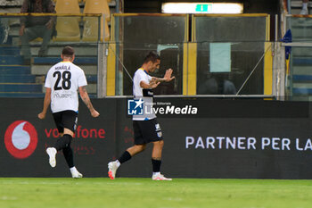2023-09-27 - Anthony Partipilo (Parma Calcio) celebrates after scoring a goal - PARMA CALCIO VS SSC BARI - ITALIAN SERIE B - SOCCER