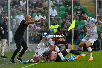 01/10/2023 - Eugenio Corini head coach of Palermo F.C shows his disappointment after Palermo F.C.’s Matteo Brunori gets fouled from F.C. Sudtirol’s Luca Ghiringhelli during the Italian Serie BKT soccer match Palermo F.C. vs. F.C. Sudtirol at the Renzo Barbera Stadium, Palermo, Italy, 1st of October 2023 - PALERMO FC VS FC SüDTIROL - SERIE B - CALCIO