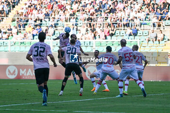 01/10/2023 - Palermo F.C.’s Matteo Brunori overhead kick during the Italian Serie BKT soccer match Palermo F.C. vs. F.C. Sudtirol at the Renzo Barbera Stadium, Palermo, Italy, 1st of October 2023 - PALERMO FC VS FC SüDTIROL - SERIE B - CALCIO