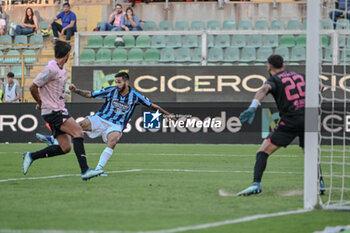 2023-10-29 - Lecco 1912’s Giovanni Crociata after scores a goal during the Italian Serie BKT soccer match Palermo F.C. vs. LEcco 1912 at the Renzo Barbera Stadium, Palermo, Italy, 29th of October 2023 - PALERMO FC VS LECCO 1912 - ITALIAN SERIE B - SOCCER