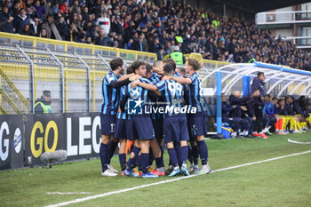 2023-11-12 - Team of Lecco celebrates after scoring a goal during the Serie BKT match between Lecco and Parma at Stadio Mario Rigamonti-Mario Ceppi on November 12, 2023 in Lecco, Italy.
(Photo by Matteo Bonacina/LiveMedia) - LECCO 1912 VS PARMA CALCIO - ITALIAN SERIE B - SOCCER