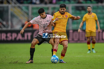 2023-11-12 - Giuseppe Carriero (A.S. Cittadella) in action against Giuseppe Aurelio (Palermo F.C.) during the Italian Serie BKT match between Palermo F.C. vs Cittadella on 2th November 2023 at the Renzo Barbera stadium in Palermo, Italy - PALERMO FC VS AS CITTADELLA - ITALIAN SERIE B - SOCCER