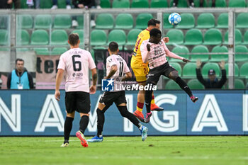 2023-11-12 - 24 Lorenzo Carissoni (A.S. Cittadella) in action against Claudio Gomes (Palermo F.C.) during the Italian Serie BKT match between Palermo F.C. vs Cittadella on 2th November 2023 at the Renzo Barbera stadium in Palermo, Italy - PALERMO FC VS AS CITTADELLA - ITALIAN SERIE B - SOCCER