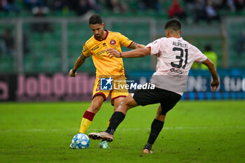 2023-11-12 - Giuseppe Aurelio (Palermo F.C.) in action against Alessandro Salvi (A.S. Cittadella) during the Italian Serie BKT match between Palermo F.C. vs Cittadella on 2th November 2023 at the Renzo Barbera stadium in Palermo, Italy - PALERMO FC VS AS CITTADELLA - ITALIAN SERIE B - SOCCER