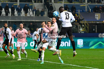 2023-12-10 - Ange-Yoan Bonny (Parma Calcio) overhead kick during the Italian Serie BKT match between Parma Calcio vs. Palermo F.C. at the Ennio Tardini Stadium in Parma, Italy - PARMA CALCIO VS PALERMO FC - ITALIAN SERIE B - SOCCER
